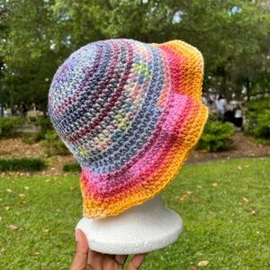 Abstract Crochet Bucket Hat